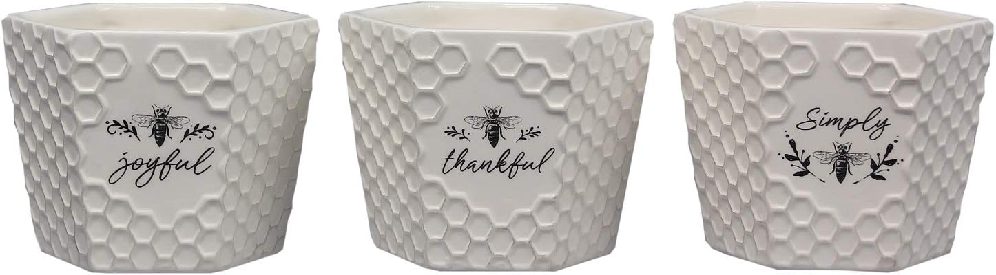 Ceramic Flower Vase, Flower Vase, Honeycomb Decor - 3 Ceramic Flower Vase, Flower Vase, Honeycomb Decor - 3